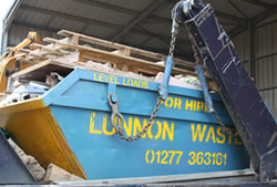 Skip Hire Bishops Stortford loaded skip